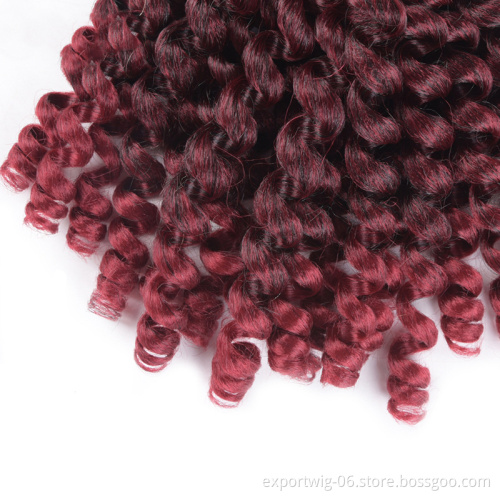 Wand Curl Twist Crochet Hair Extensions Synthetic Fiber Curling Wand For Long Hair Solid And Mixed Two Color Curl Wands Braid